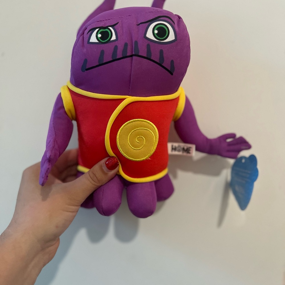 NWT Dreamwork's  Animation Home Captain Smek Plush Purple 9" Stuffed Toy Alien